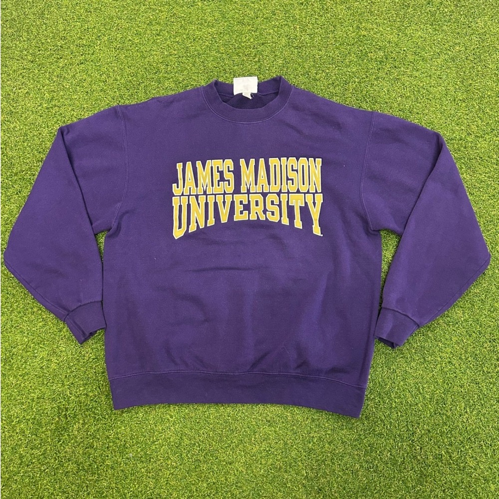 Vintage James Madison University JMU Purple Crewneck Sweatshirt Mens Large